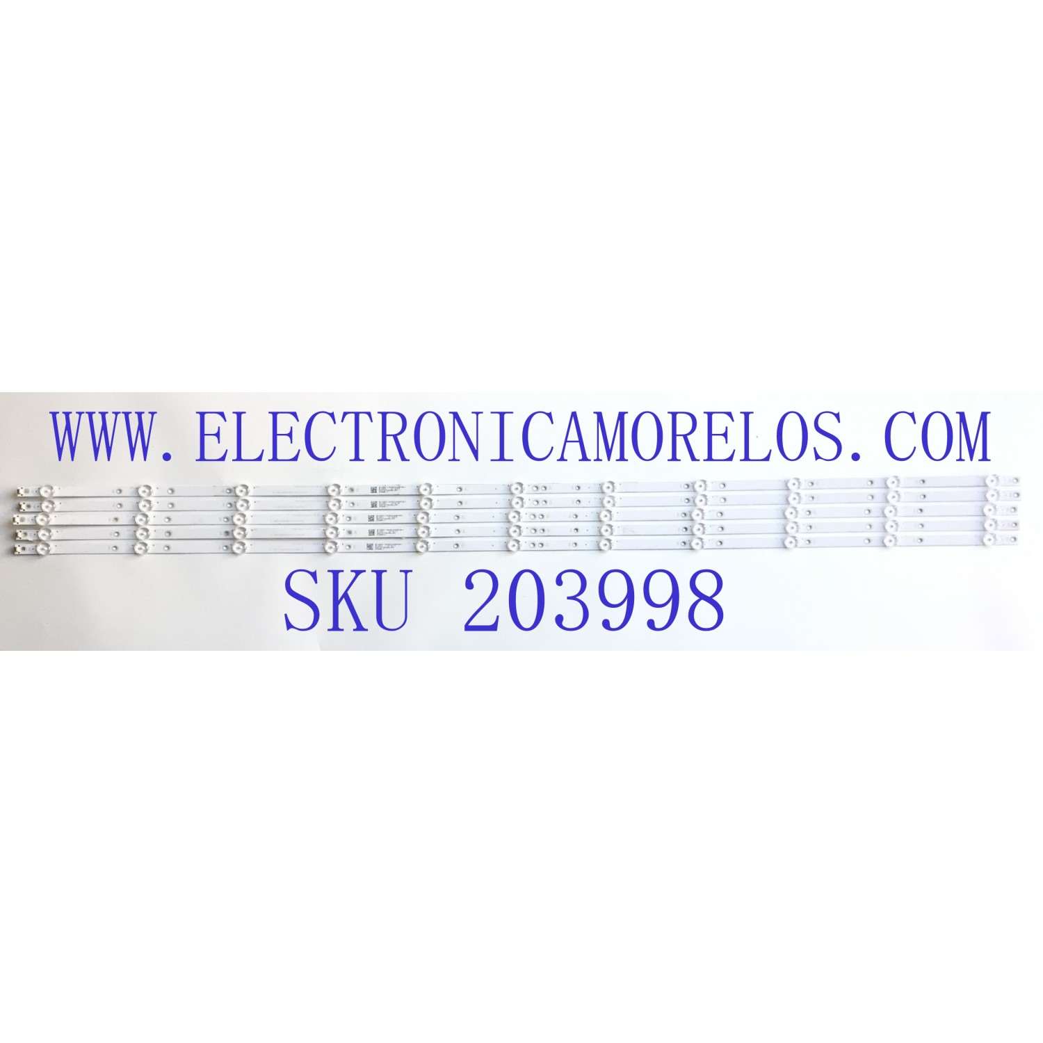 KIT DE LED'D PARA TV INSIGNIA (5 PIEZAS) / NUMERO DE PARTE LB-GM3030-GJBBY585X11BB11-S / 210BZ11D0B334BR02X / 58BB11 / LE479275 / 44T4T36GELAN / PANEL TPT580WR-U2T01D REV:S01B / DISPLAY CV580U2-T01 REV:02 / MODELO NS-58F301NA22